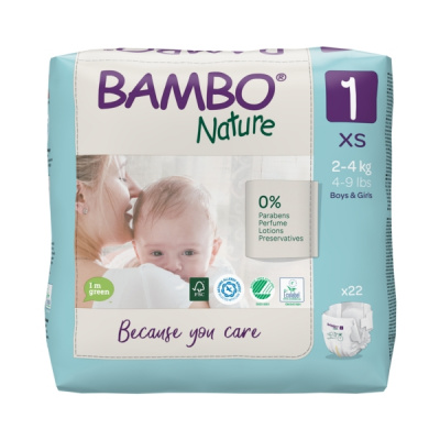 Эко-подгузники Bambo Nature 1 (2-4 кг), 22 шт купить оптом в Саратове