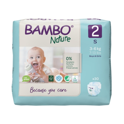 Эко-подгузники Bambo Nature 2 (3-6 кг), 30 шт купить оптом в Саратове