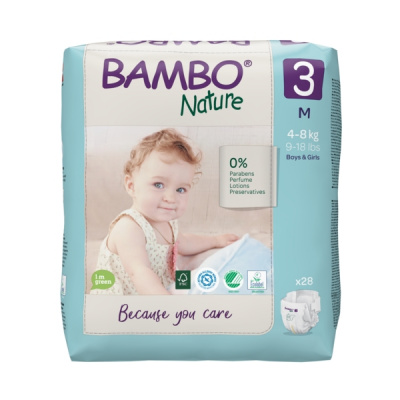Эко-подгузники Bambo Nature 3 (4-8 кг), 28 шт купить оптом в Саратове